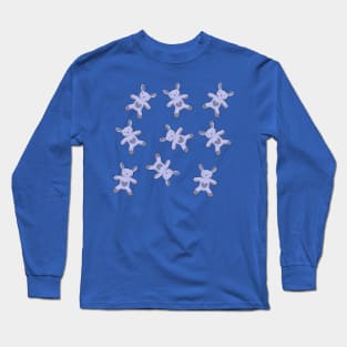 Blue rabbits pattern Long Sleeve T-Shirt